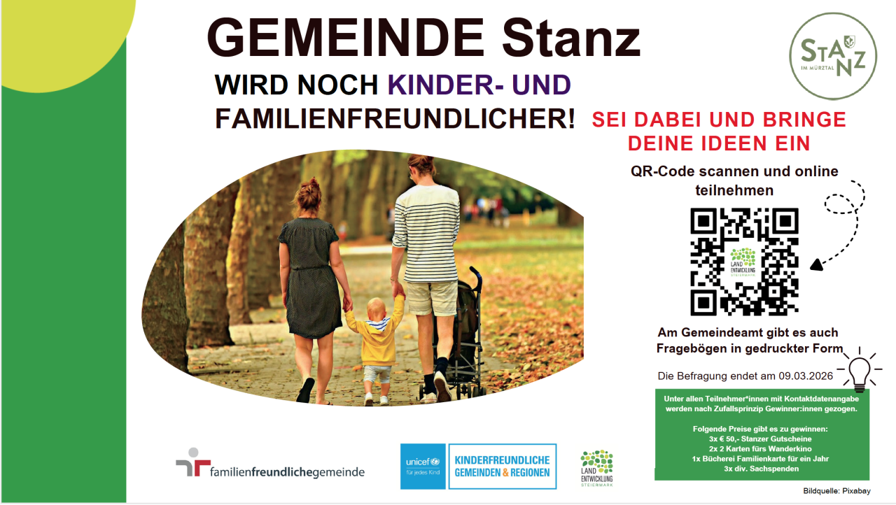 Plakat Umfrage Familien