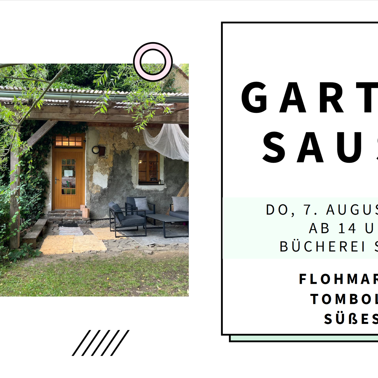 Gartenparty Bücherei